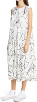 Thumbnail for your product : Pleats Please Issey Miyake Conductor Print Pleated Midi Dress