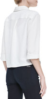 Thumbnail for your product : 7 For All Mankind Long-Pocket Short-Sleeve Blouse
