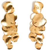 Thumbnail for your product : Herve Van Der Straeten Hammered Gold-Plated Vibrations Earrings