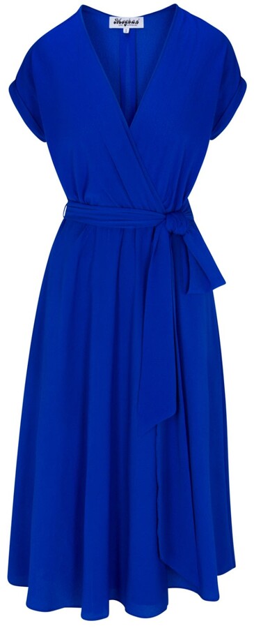 Royal Blue Wrap Dress | Shop the world ...