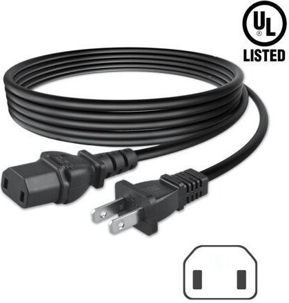 ABLEGRID AC Power Cord Cable for Denon DVD-5910CI DVD-A1UDCI Player 2-Prong 6.6FT UL Lead