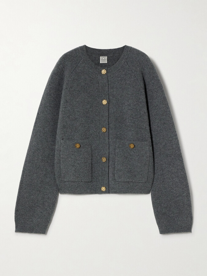 Totême Wool-blend Cardigan - Gray