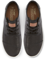 Thumbnail for your product : Toms Black Leather Snake Women's Paseo Highs
