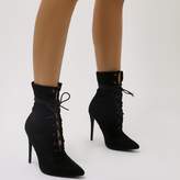 Thumbnail for your product : Public Desire Spectrum Paperbag Lace Up Ankle Boots Faux Suede