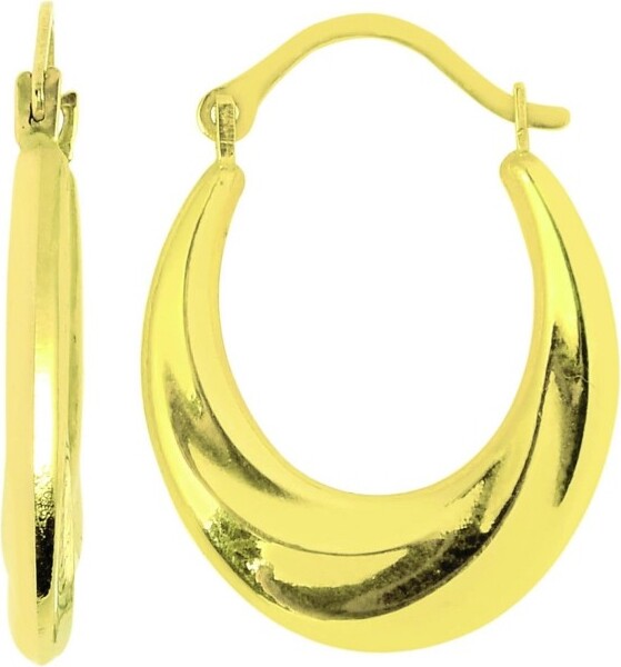 Floreo 14kYellowGold20mmPolishedCrescentHoopEarrings