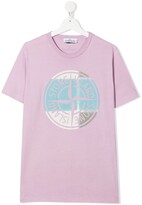 Thumbnail for your product : Stone Island Junior TEEN round logo print T-shirt