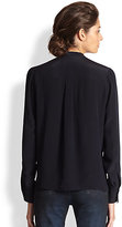 Thumbnail for your product : Stella McCartney Silk Contrast-Bib Blouse