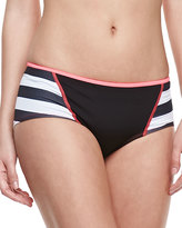 Thumbnail for your product : Juicy Couture Promenade Sporty Striped Swim Boyshorts