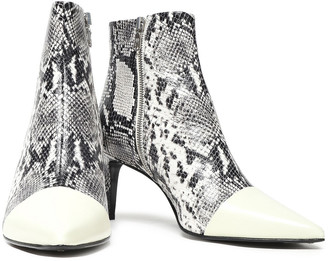 Rag & Bone Beha Snake-effect Leather Ankle Boots