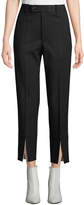 Thumbnail for your product : Helmut Lang Front-Slit Cropped Wool Suit Pants
