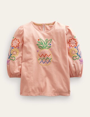 Boden Logo Embroidered Top