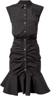 Veronica Beard Bell Black Ruched Dress