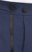 Thumbnail for your product : Barneys New York Burberry XO Tuxedo-Stripe Trousers-Blue