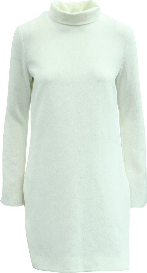 Ellery Mock Collar Top in White Polyester