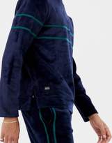 Thumbnail for your product : NATIVE YOUTH co-ord velour sweatshirt-Navy