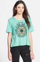 Thumbnail for your product : Living Doll Evil Eye Graphic High/Low Tee (Juniors)