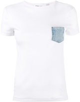 Helmut Lang - t-shirt à poche en jean - women - coton - M