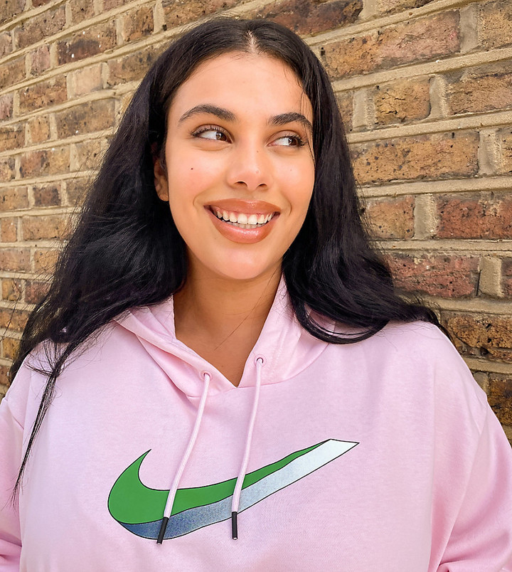 pink nike hoodie plus size