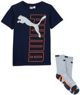 Thumbnail for your product : Puma Graphic Tee & Crew Socks Set (Big Boys)