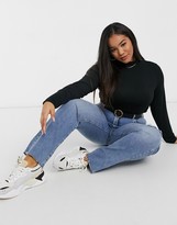 Thumbnail for your product : New Look Plus New Look Curve roll neck top in black
