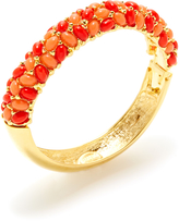 Thumbnail for your product : Kenneth Jay Lane Coral Cabochon Bangle Bracelet
