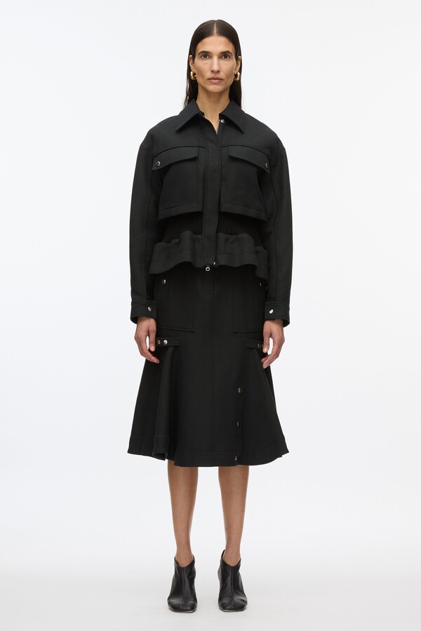 Sergeant Peplum Jacket in BLACK
