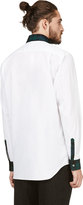 Thumbnail for your product : Comme des Garcons Homme Plus Tartan Trim White Button-Up Shirt