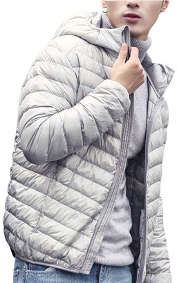 WenVen Men's Classic Cotton Hoodie Jacket Fleece Lining Warm Coat Winter Outdoor Parka Jacket Mid-Length Windproof Outerwear Coat