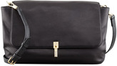 Thumbnail for your product : Elizabeth and James Lizard-Embossed Leather Messenger Bag, Black