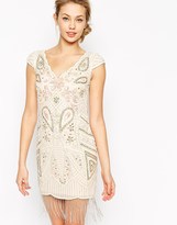 Thumbnail for your product : Frock and Frill Embellished Shift Dress With Tassel Hem