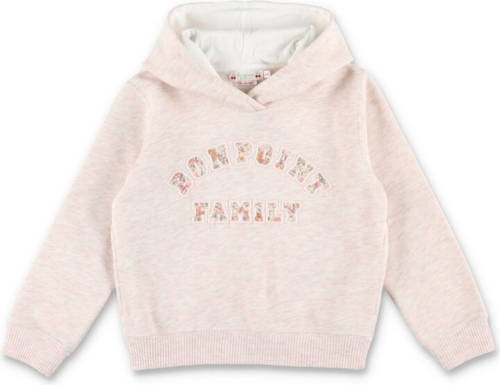 Bonpoint Tita Logo Embroidered Long-Sleeved Hoodie