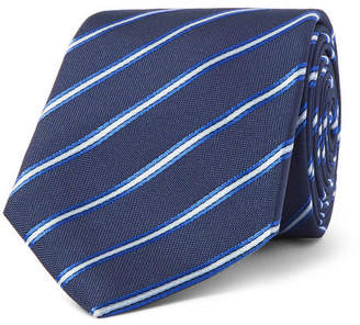 HUGO BOSS 7.5cm Striped Silk-jacquard Tie - Blue