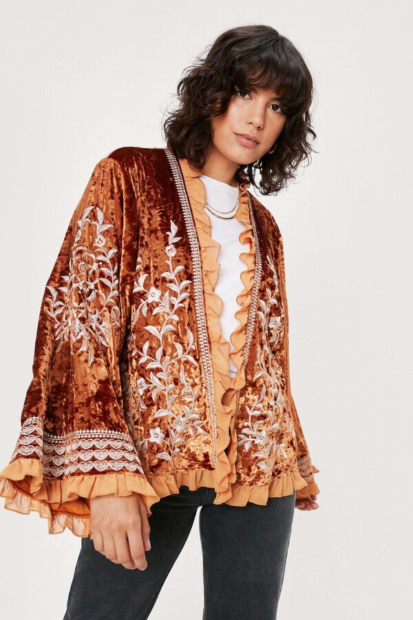 orange kimono jacket