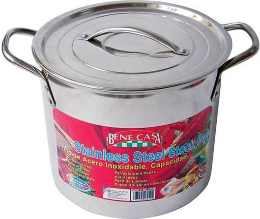 Bene Casa BeneCasaStainlessSteelStockPot10.15inch16qtSilver