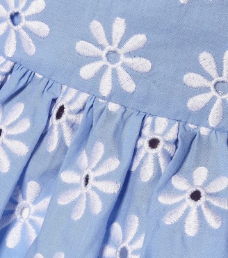 Caroline Constas Exclusive to Mytheresa Wren embroidered cotton top