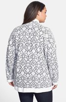 Thumbnail for your product : Foxcroft Jacquard Open Front Cardigan (Plus Size)