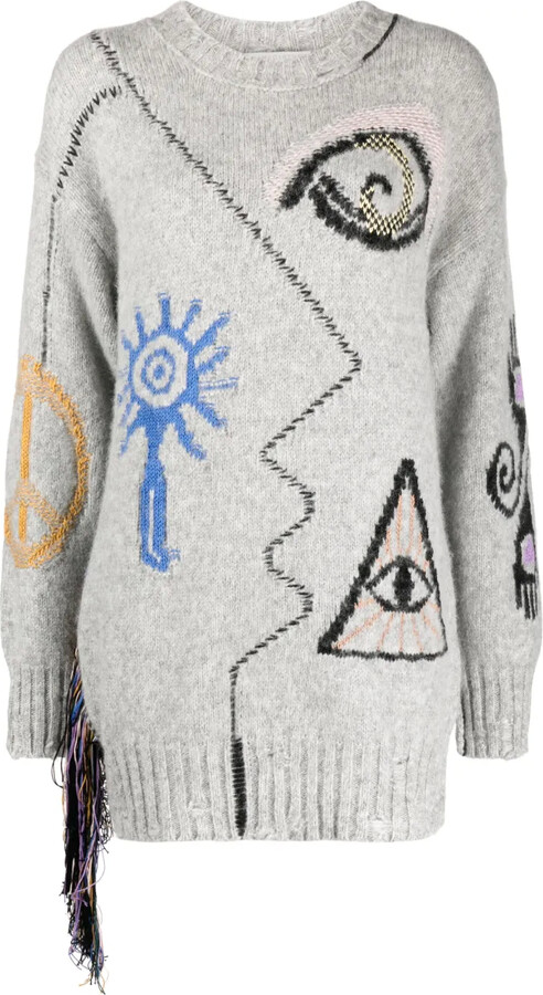Stella McCartney Folk graphic-embroidered jumper
