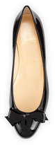 Thumbnail for your product : Christian Louboutin Simplenodo Red-Sole Bow Flat, Black