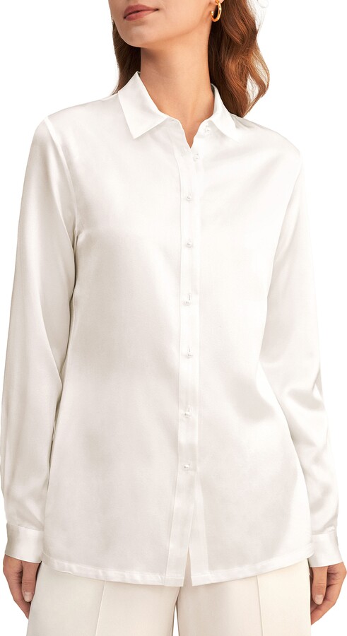 Lilysilk Classic Pearl Button Silk Shirt