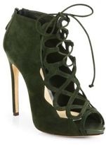 Thumbnail for your product : Alexandre Birman Suede Cage Lace-Up Sandals