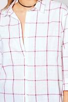 Thumbnail for your product : boohoo Inga Large Grid Oversized Shirt