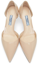 Thumbnail for your product : Prada Beige Patent DOrsay Heels