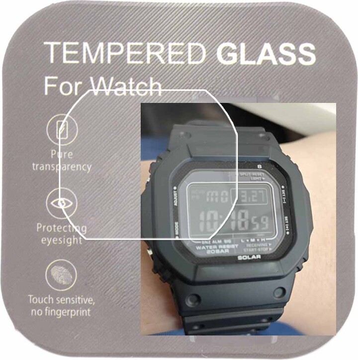 VRWOX 3Pcs Glass For G-5600 GW-M5610 GBD-200 GBX-100 GWX-5600 DW-5600 GMW-B5000 DW-5635 GW-B5600 GW-5000 GX-56 Tempered Protector