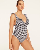Thumbnail for your product : J.Crew Ruffle V-neck one-piece in gingham
