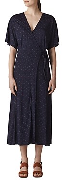 whistles polka dot wrap dress