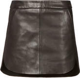 Thumbnail for your product : Michelle Mason Baseball Hem Leather Mini Skirt