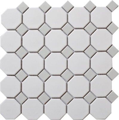 Splash Tile Cascade Octagon Porcelain Mosaic Tile