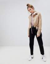 Thumbnail for your product : Pull&Bear Suedette Biker Jacket