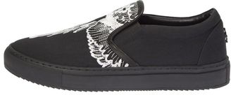 Marcelo Burlon County of Milan Embroidered Wings Black Slip On