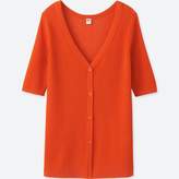 Thumbnail for your product : Uniqlo WOMEN Light Ribbed Half Sleeve Cardigan